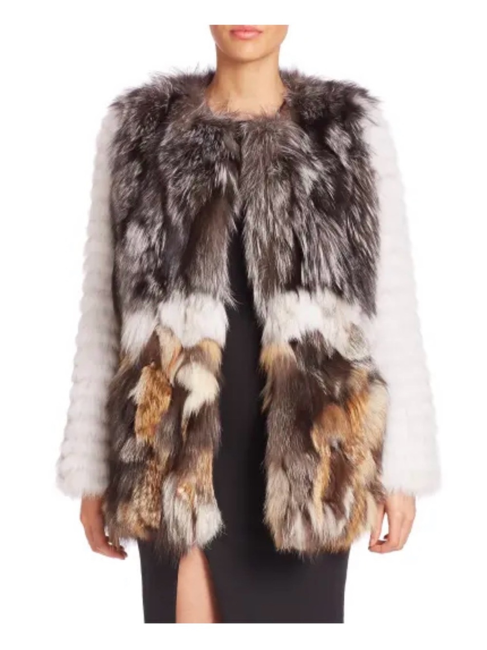 Cinq a Sept Fox Fur Coat Size XS/S
